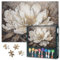 Jigsaw Puzzles 1000 Pieces, Black and White Flowers 1000 Piece Puzzle for Adults, Adult Jigsaw Puzzle, Family Challenging Game Finished Puzzles Size 50x70 cm