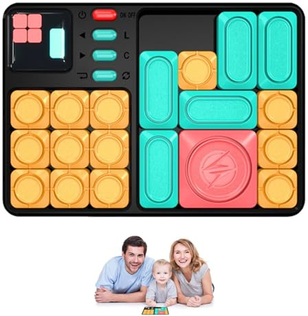 Brain Teaser Puzzle-Spiel – Kompakte Konsole Für Logisches Denken Und Geduldstraining, Schiebespiel Für Erwachsene Und Jugendliche | Ideales Lernspiel Für Unterwegs, Büro, Zuhause Und Freizeitbeschäft