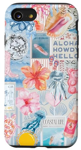Beachy Blue Coquette Coastal Collage Preppy Cute Aesthetic Case for iPhone SE (2020) / 7/8