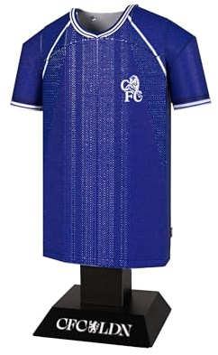 Chelsea FC 2000/01 Retro Metal Football Shirt - Officially Licensed Miniature Alloy Replica Jersey Collectible Display Gift - Personalise Customisable Name & Number Decals
