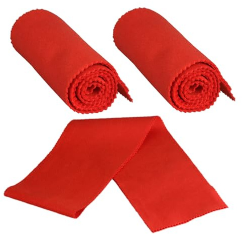 Baluue 3pcs Key Cotton Piano Keyboard Cover Red Dustproof Protector Soft Stretchable for Electric and Acoustic Keyboards