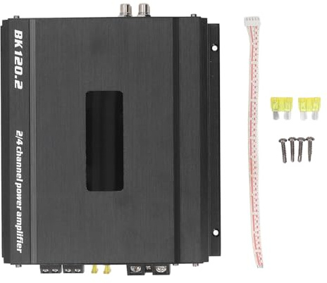 Amplificador de Coche 2 Canales 1000 W de Alta Potencia aleación de Aluminio Amplificador de Sonido de Refuerzo de Graves para vehículo camión Barco UTV Motocicleta DC 11 a 15 V