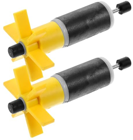 FONDOTIN Submersible Pump Rotor Impeller Replacement Plastic Material 2pcs Good Replacement Part Easy to Use for Water Filter Suitable for Aquariums and Fountains