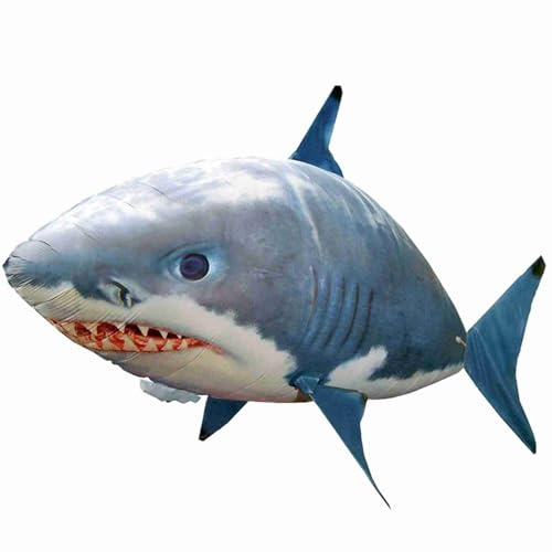 Requin Volant télécommandé, Jouet Gonflable télécommandé, Jouet Ballon Gonflable télécommandé Requin Volant Cadeau pour Enfants (Requin Bleu)