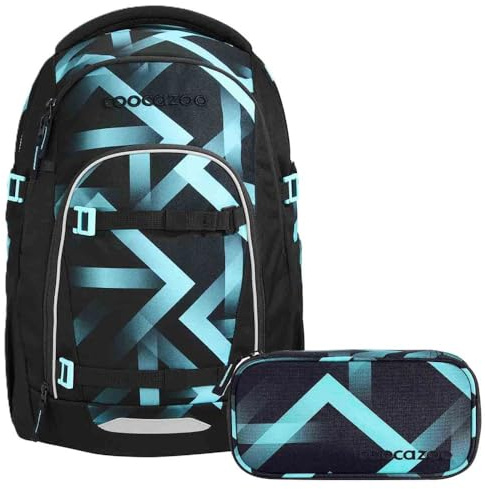 Coocazoo Mate Schulrucksack Set 2tlg. inkl Schlamperbox (Laser Lights)