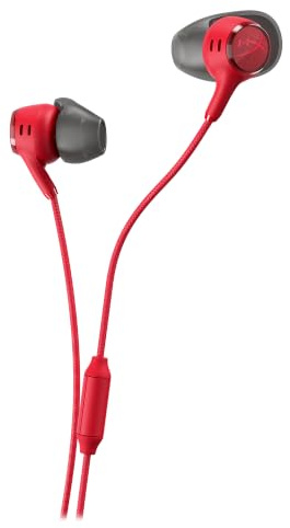 HyperX Cloud Earbuds III S Kopfhörer mit USB-Kabel, Multi-Plattform, Surround-Sound, Ohrpolster in 4 Größen, Mikrofon mit Geräuschunterdrückung, Rot