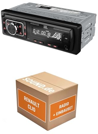 Autoradio Einbaupaket für JBL Celebrity 150 kompatibel mit Renault Clio 2 mit Tuner List Radio | Bluetooth USB
