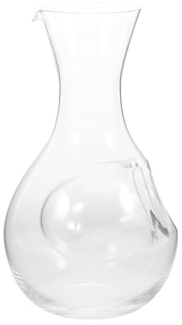 GANAZONO Pequeña jarra de vidrio para sake 300 ml con enfriador integrado, decantador con vertido sin goteo para reuniones y cenas en casa