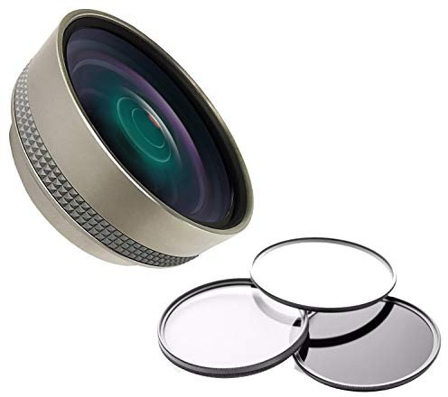 Digital Nc 0.5X High Definition Super Wide Angle Lens w/Macro Compatible with Sony Cyber-Shot DSC-RX100 III (Includes Lens/Filter Adapters) + 3 Piece Lens Filter Set