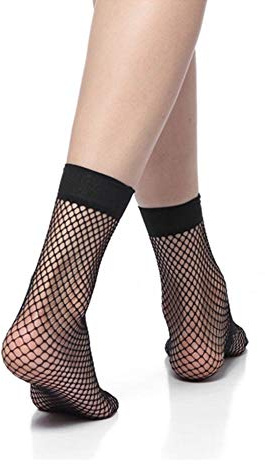4 Paar Damen Fischnetz Söckchen Netz Socken Netzstrümpfe