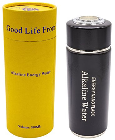 Alkaline Bouteille d'eau, Alkaline Water Flask Noir/Black