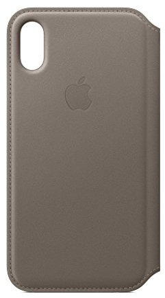 Custodia Folio Apple in pelle per iPhone X - Grigio talpa