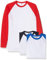 Fruit of the Loom Herren Baseball Classic Long Sleeve T-Shirt, Weiß, Marineblau/Weiß, Rot/Weiß, Königsblau, L (3er Pack)