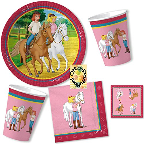 HHO Bibi Und Tina Party-Set 52tlg. für 16 Kinder : Teller Becher Servietten