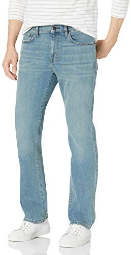 Amazon Essentials Herren Jeans, Slim-Fit-Stretch, Bootcut - Auslauffarben, Hellblau Vintage, 38W / 30L