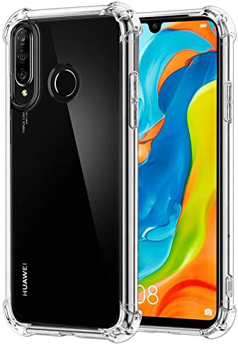 CoolGadget Ultra Crystal Clear Hülle für Huawei P30 Lite, Transparente TPU Schutzhülle mit Stoßschutz, Klar