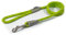 Ancol Viva Reflective Rope and Leather Snap Dog Lead - Lime - Durable Weatherproof Poly Weave Puppy Walking Accessory - 1.07m x 10mm