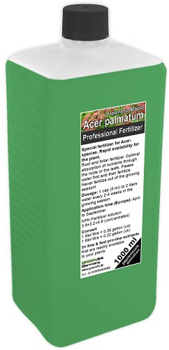GREEN24 Engrais pour érable, érable du Japon, Acer palmatum « dissectum Garnet » engrais liquide érable palmé engrais complet NPK HIGHTECH 1000ml