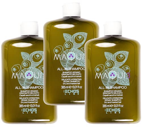 ECHOSLINE MAQUI Veganes feuchtigkeitsspendendes Shampoo mit natürlichen Inhaltsstoffen - Shampoo für trockenes oder veganes Haar mit Ökocert-Zertifizierung (TRE)