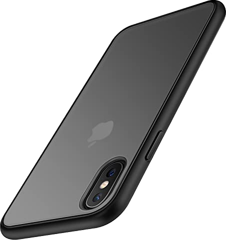TENDLIN Cover iPhone Xs Max Rigido Opaco Traslucido Resistente Custodia per iPhone Xs Max - Nero