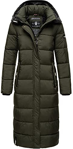 Navahoo Damen Winter Jacke Stepp Mantel B872 [B872-Isal-Dark-Olive-Gr.L]