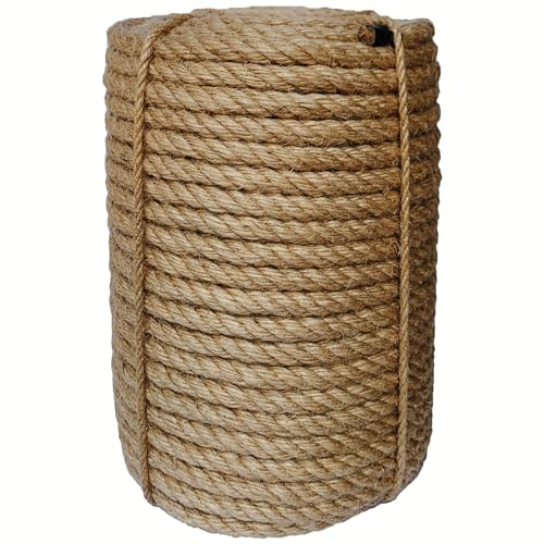 ILIKEEC Juteseil, 14 mm, 3,9 kg dick, für den Garten, Jute-Schnur für DIY-Kratzer, Gartenarbeit, Bündelung und Wandbehang, Basteln, dekorativ (braun)