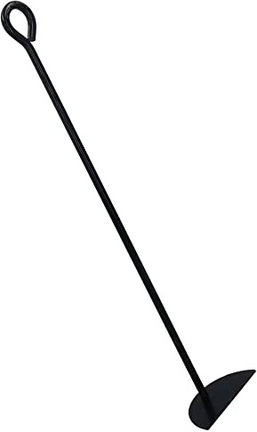 AB Tools D Ash Rake Scraper for Flues Wood Burner Fire Coal Charcoal Steel Metal Black