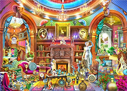 Brain Tree - House Library 1000 Piece Puzzle for Adults: With Droplet Technology for Anti Glare & Soft Touch