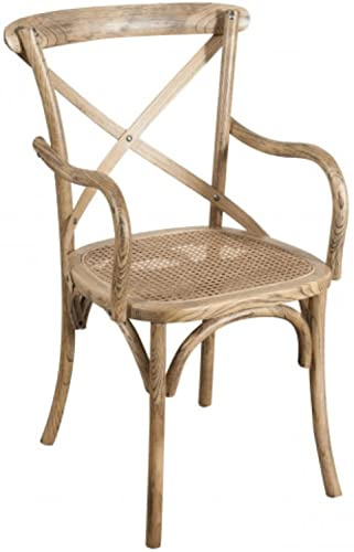 Biscottini Thonet Stuhl 89 x 50 x 43 cm | rustikale Stühle | Stühle aus Holz für die Küche | Stühle aus Eschenholz (Braun)