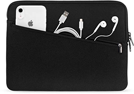 Artwizz Neoprene Sleeve PRO kompatibel mit MacBook Pro 14 (M3/M2/M1) - Schutzhülle mit Zubehör-Fach, Schwarz, 14 Zoll