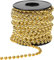 KAHEIGN Perlenband Weihnachtsbaum Perlenkette Perlengirlande, 5mm x 10m Gold Kunststoff Perlenschnur Weihnachtskette für Christbaumschmuck Perlenkette Hochzeit DIY Dekorationszubehör
