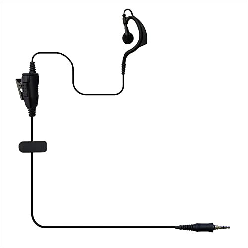 MONICONA Gförmiger Ohrbügel, InlinePTTMikrofon, KopfhörerHeadset für Motorola EVXS24 Yaese VX6R FT270R Icom IC4300L ICM25 Standard Horizon HX210 HX40 HX890 ZweiWegeRadio RegeRadio Platz