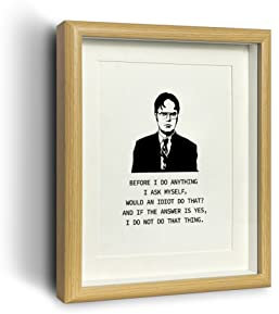 The Office Merchandise Motivational Photo Frame Wall Art Quote Poster for Coworker, Friend or TV Show Fans (8 X 10)