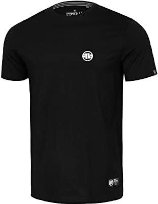 PITBULL - T Shirt Herren, Klassischer Schnitt Herren T Shirt, Baumwolle T-Shirt Herren, Männer T-Shirt Basic, Komfortabel Herren Tshirt, Baumwoll Tshirt Herren mit Kleines Logo