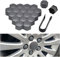 RUFD 20 Stücke Auto Radschraubenkappen für Audi A6 Avant 4A 4B 4F 4G C8, Auto Mutter Rad Auto Hub Schraube Schutz Diebstahlschutzkappe Zubehör,B Grey-17mm