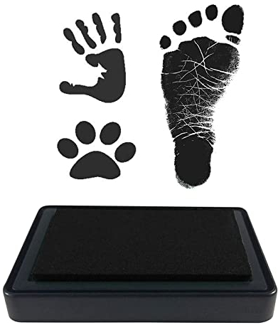 Kit empreinte de main et empreinte de pied pour bébé, tampon encreur réutilisable, facilement lavable
