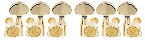 Wilkinson WJN03 3L3R EZ-Lok Gitarre Tuners Mechaniken 19:1 Ratio Machine Heads Tuning Pegs Stimmwirbel für Epiphone Les Paul SG E-Gitarre oder Akustikgitarre, Gold