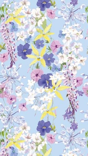 Livingwalls - Papel pintado no tejido con flores en lila, amarillo y azul, para varias habitaciones, XXL, 2,80 x 1,59 m