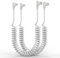 90 Degree Coiled USB-C to Lightning Cable 2Pack, Apple CarPlay Cord with Data Sync[MFi Certified] Retractable iPhone Charging Cable, PD 27W USB C Lightning Fast Charging Cable for iPhone/Pad/Pod White