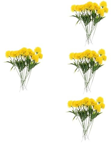 Garneck 48 STK Künstlicher Löwenzahn Gefälschte Löwenzahnblüten Elegante Kunstblumen Simulierter Löwenzahn Blumenstrauß Aus Kunststoff Trockenblumen Für Die Vase Pfingstrose Anmut Plastik