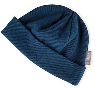 Sigikid Kinder Mütze Baby Jungen elastischer RIPP mit breitem Umschlag Beanie Bio-Baumwolle