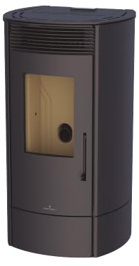 BRICOSOL ESTUFA DE PELLET BRONPI MODELO TREBOL-NEGRO CON WIFI INCLUIDO DE SERIE