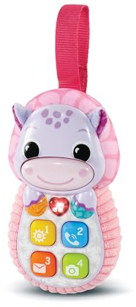 VTech Allô Baby Toudoux Rosa, erstes sprechendes Babytelefon, musikalisch und interaktiv, sensorisches Erlebnis, Nomadenspielzeug, Babygeschenk, ab 6 Monaten – Inhalt in Französisch, Standard, 566855