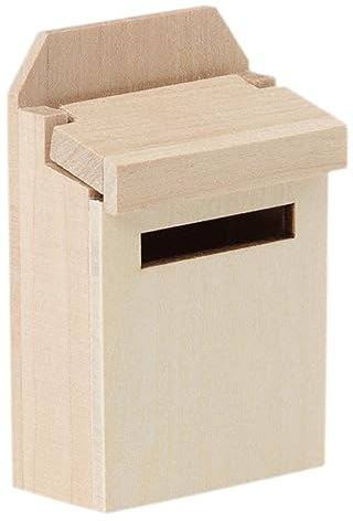 Briefkasten Mini Blanko Briefkasten Modell Miniatur Holz Briefkasten Haus Holz DIY Mini Briefkasten Dekor Briefkasten Kompakter und praktischer Briefkasten