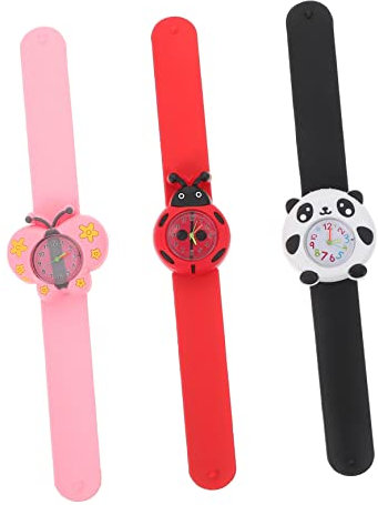 LIFKOME 3stücke Junge Mädchen Cartoon Uhr Handgelenk Uhr Klopfte Für Jungen Und Mädchen