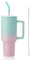 ZEAKKCEE 40oz Tumbler Flask with Straw Lid Handle, Stainless Steel Insulated Water Cup, Large Capacity Travel Mug Keep Cool for Tea Coffee, Best Gift for Women Her (Bubblegum)