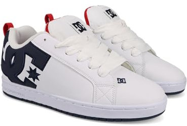Dc Shoes Men's Court Graffik Sneaker, White Navy red, 13 UK