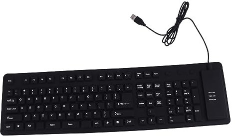 Uonlytech up Silicone Keyboard Keys Usb Wired Silent Design for Home Office and School Use