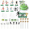 OSDUE 31pcs Football Cake Decorations, Football Cake Topper Cupcake Toppers, Boys Party Supplies Sports Theme Cake Toppers Personalised Kids, for Kids Boys Men