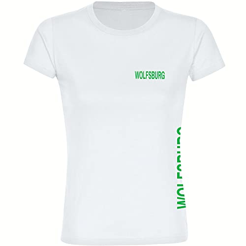 multifanshop Damen T-Shirt - Wolfsburg - Brust & Seite